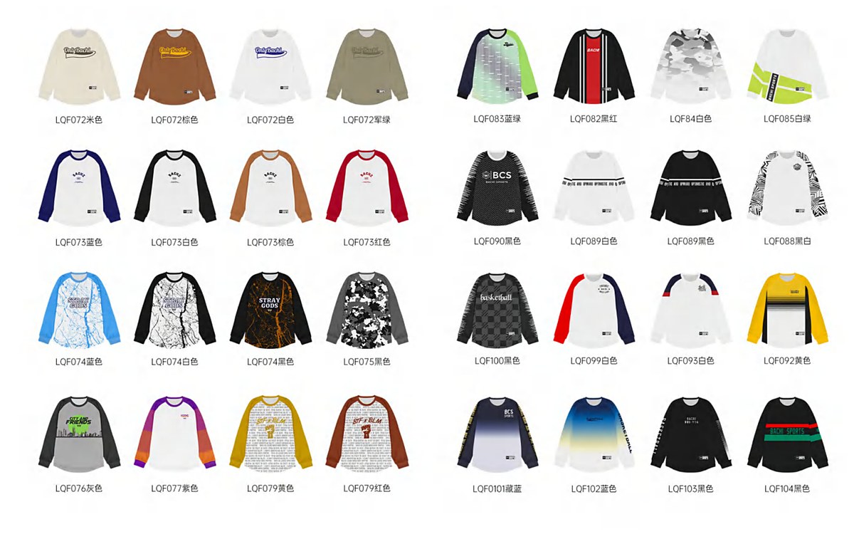 Long-Sleeve Tees — custom manufactured by BACHI SPORTS